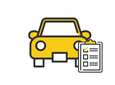 車両確認のイラスト